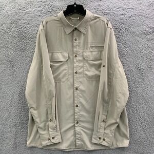 33000 Ft Shirt Mens Size Large Button Up Lightweight Gray*